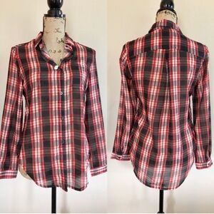 •ABS by Allen Schwartz•plaid button up top